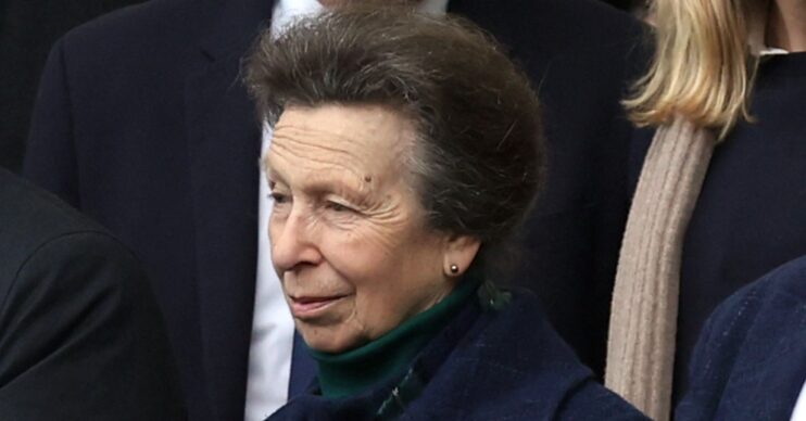 Princess Anne at rugby match