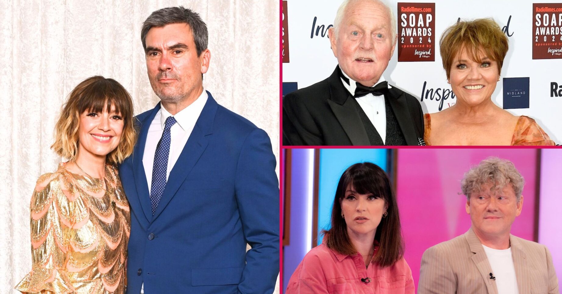 Real-life Emmerdale couples (Credit: David Fisher/Shutterstock/MCPIX/Ken McKay/ITV)