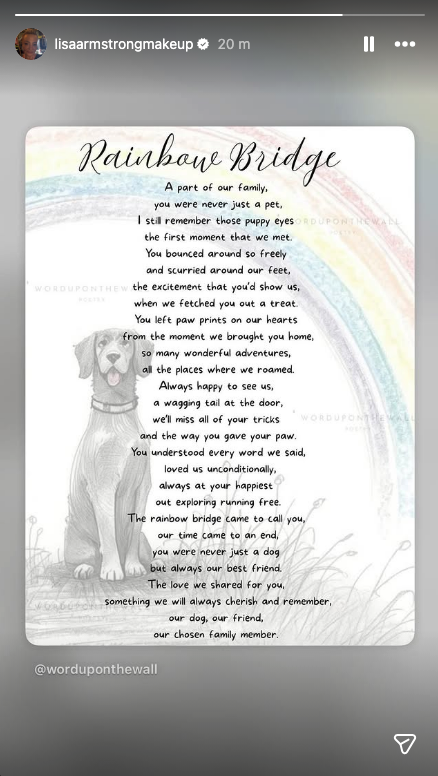 A poem shared by Lisa Armstrong