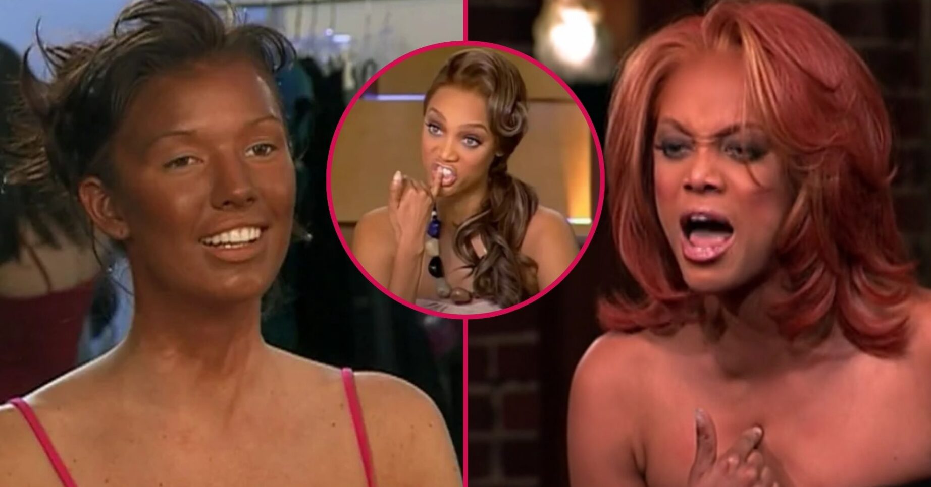 ANTM blackface, Tyra Banks yelling and putting finger inbetween teeth
