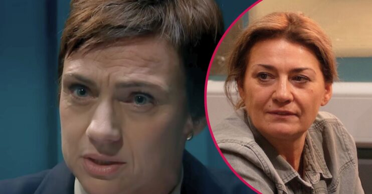 Ds Walsh and Moira in Emmerdale split pic (Credit: ITV/Comp ED)