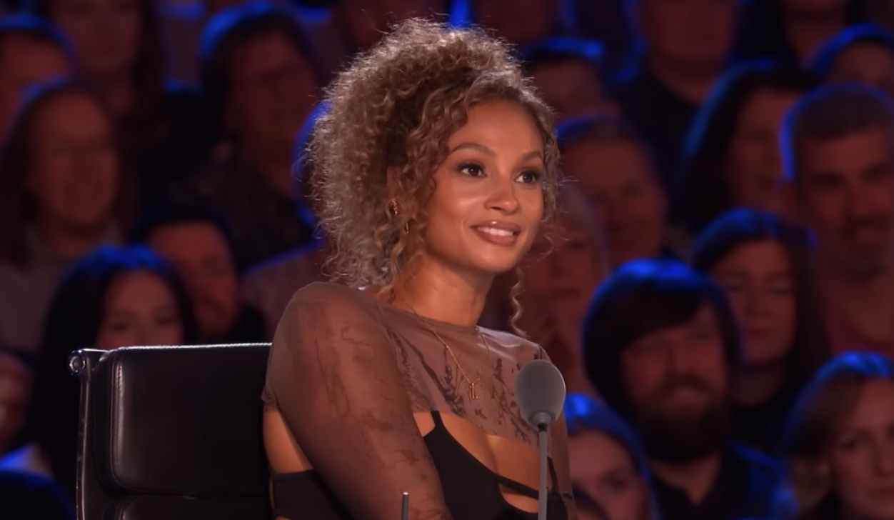 Alesha Dixon smiling on BGT 