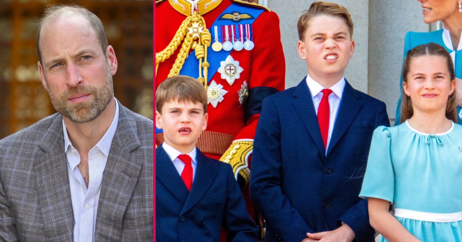 ED composite of Prince William and his kids at Trooping the Colour