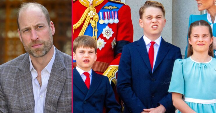ED composite of Prince William and his kids at Trooping the Colour