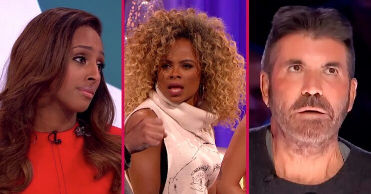 Alexandra Burke, Fleur East and Simon Cowell