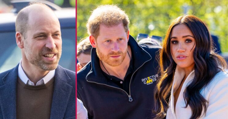 ED composite of Prince William, Prince Harry and Meghan Markle during different events