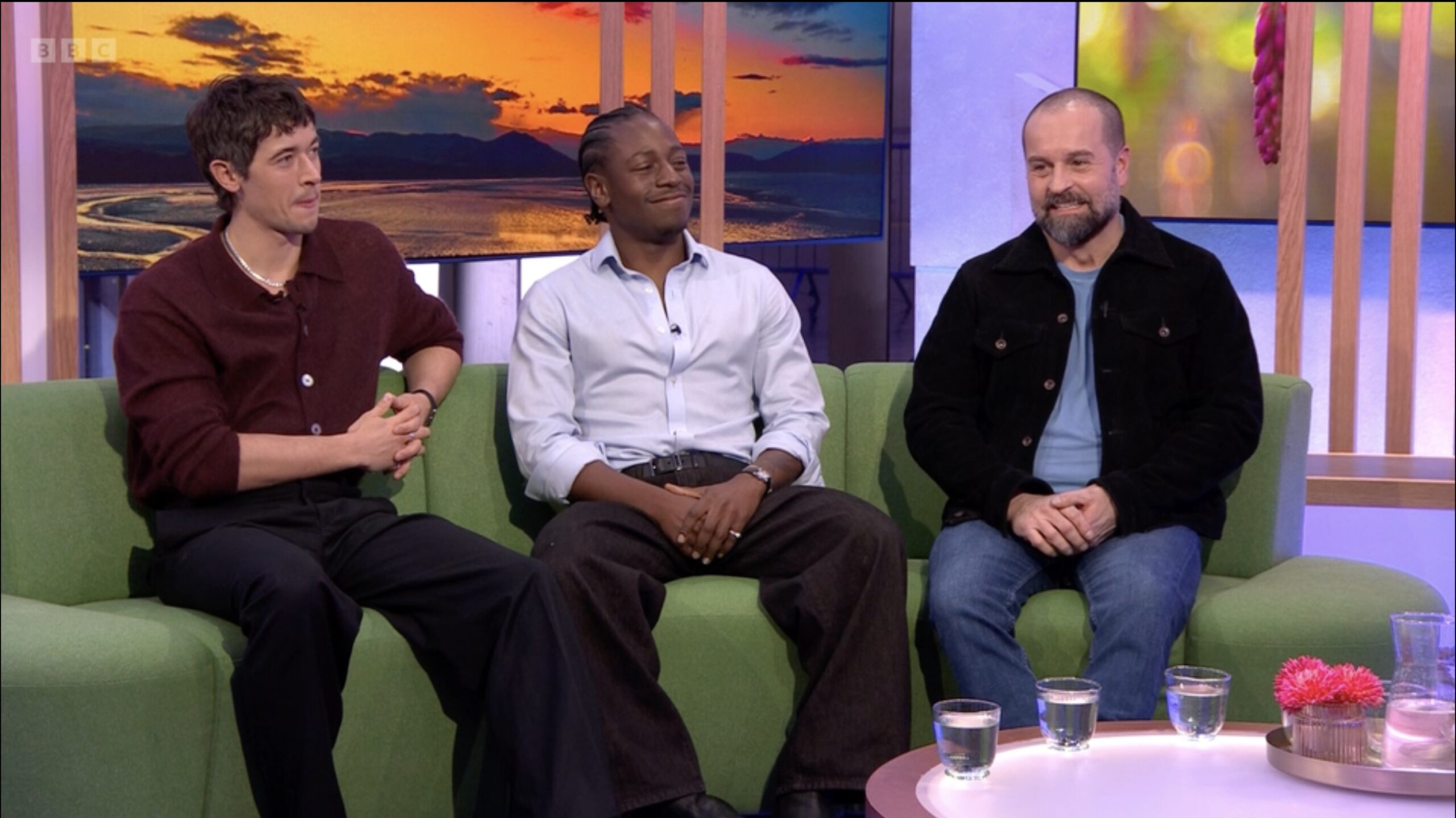 Alfie Boe on The One Show alongside David Jonsson and Tom Blyth