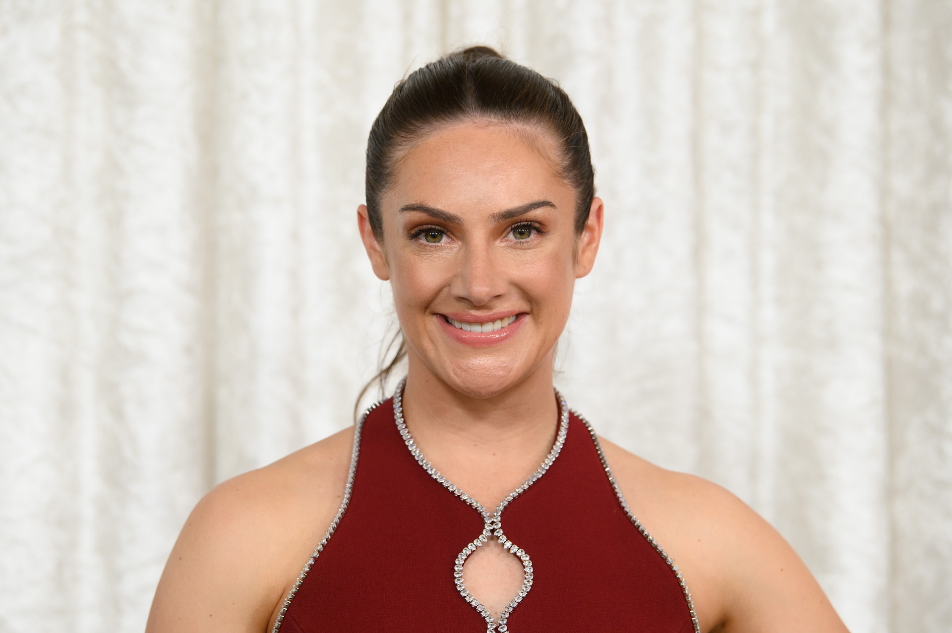 Isabel is beaming in the new baby snaps (Credit: Jonathan Hordle/Shutterstock)