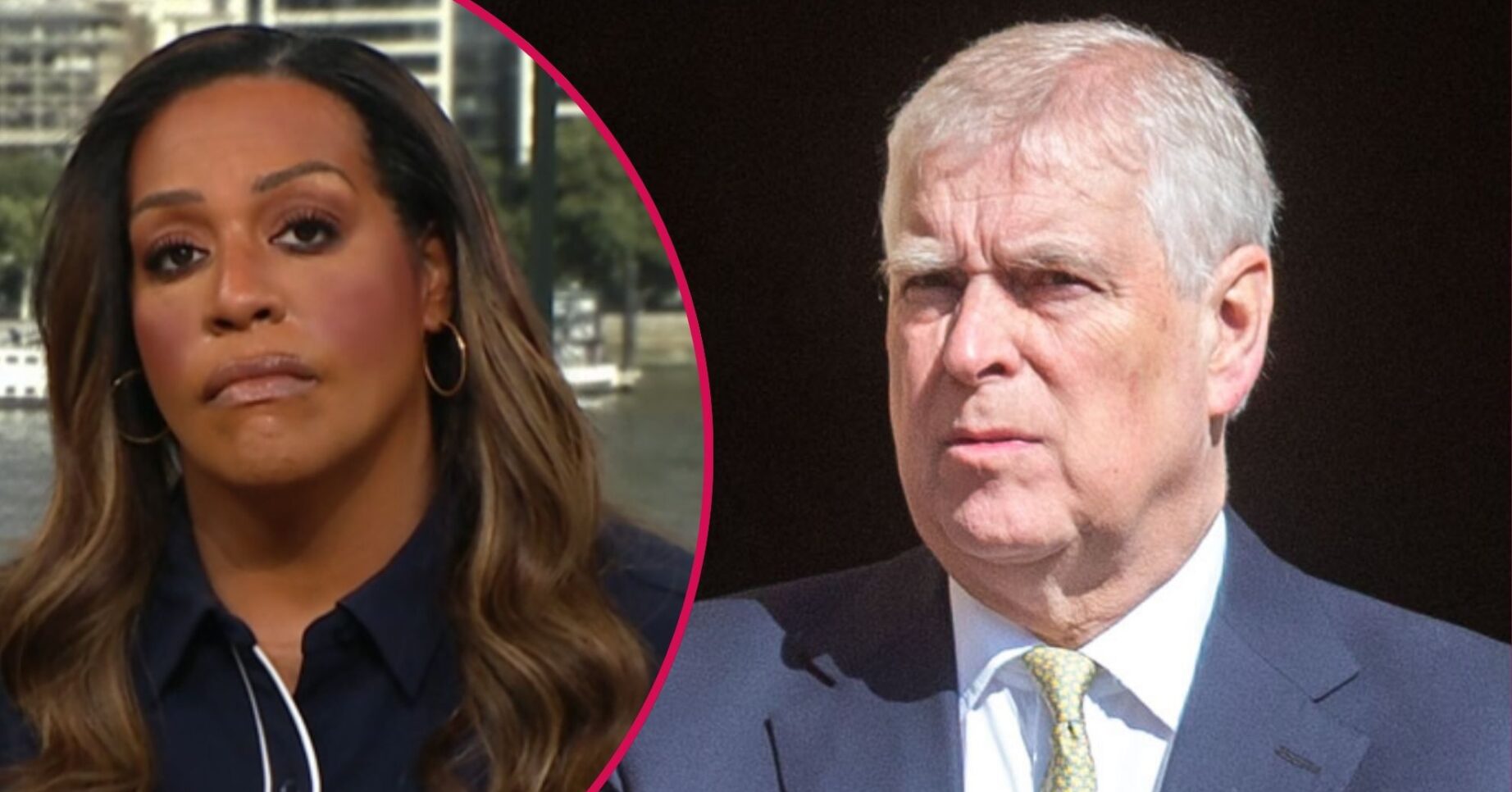 ED composite of Alison Hammond on This Morning and Andrew Mountbatten-Windsor frowning