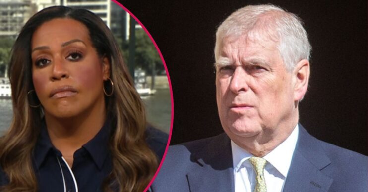 ED composite of Alison Hammond on This Morning and Andrew Mountbatten-Windsor frowning