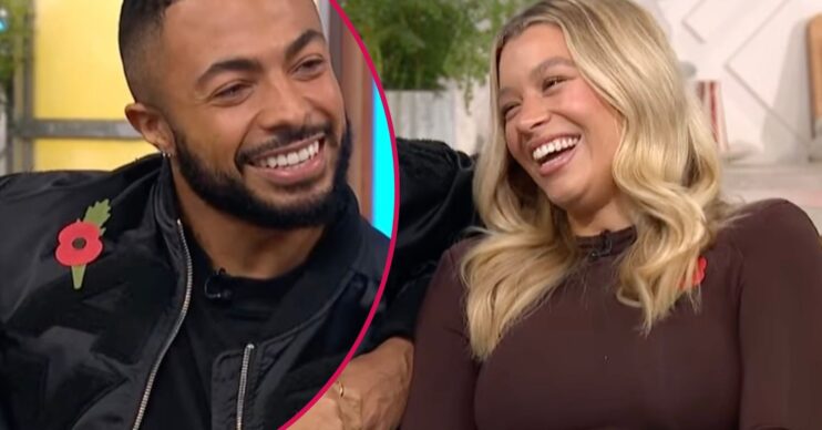 Tyler West and Molly Rainford smiling on Lorraine