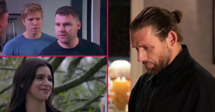 ED pic: Robron / Meena / Kev in Emmerdale