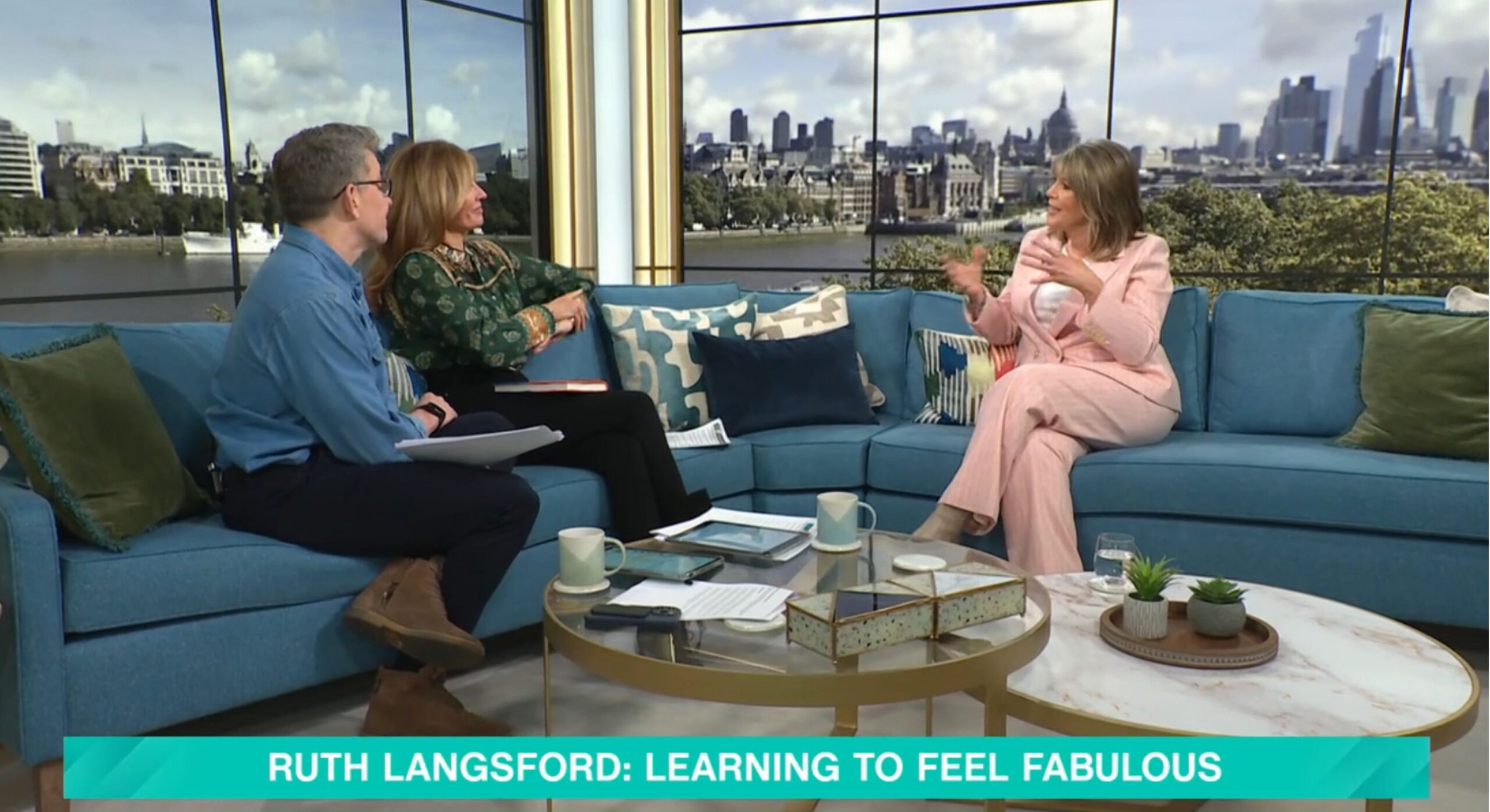 Ruth Langsford talking to Ben and Cat on This Morning