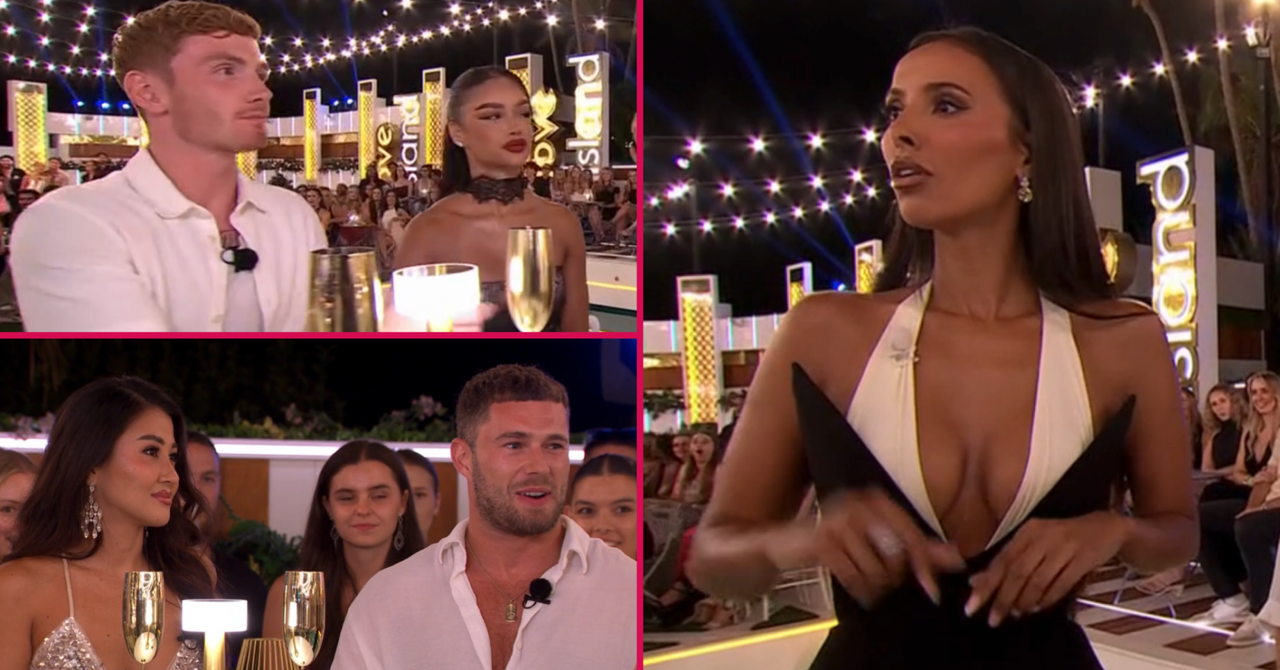 Jack, Curtis and Maya on Love Island