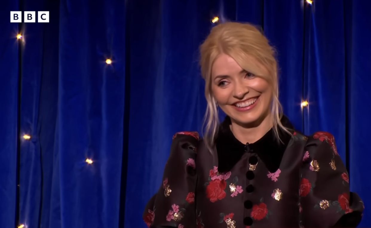 Holly Willoughby on BBC show smiling 
