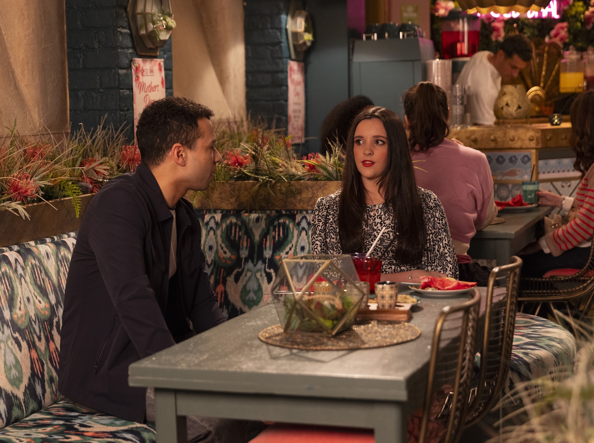 Ollie and Amy flirting in Coronation Street