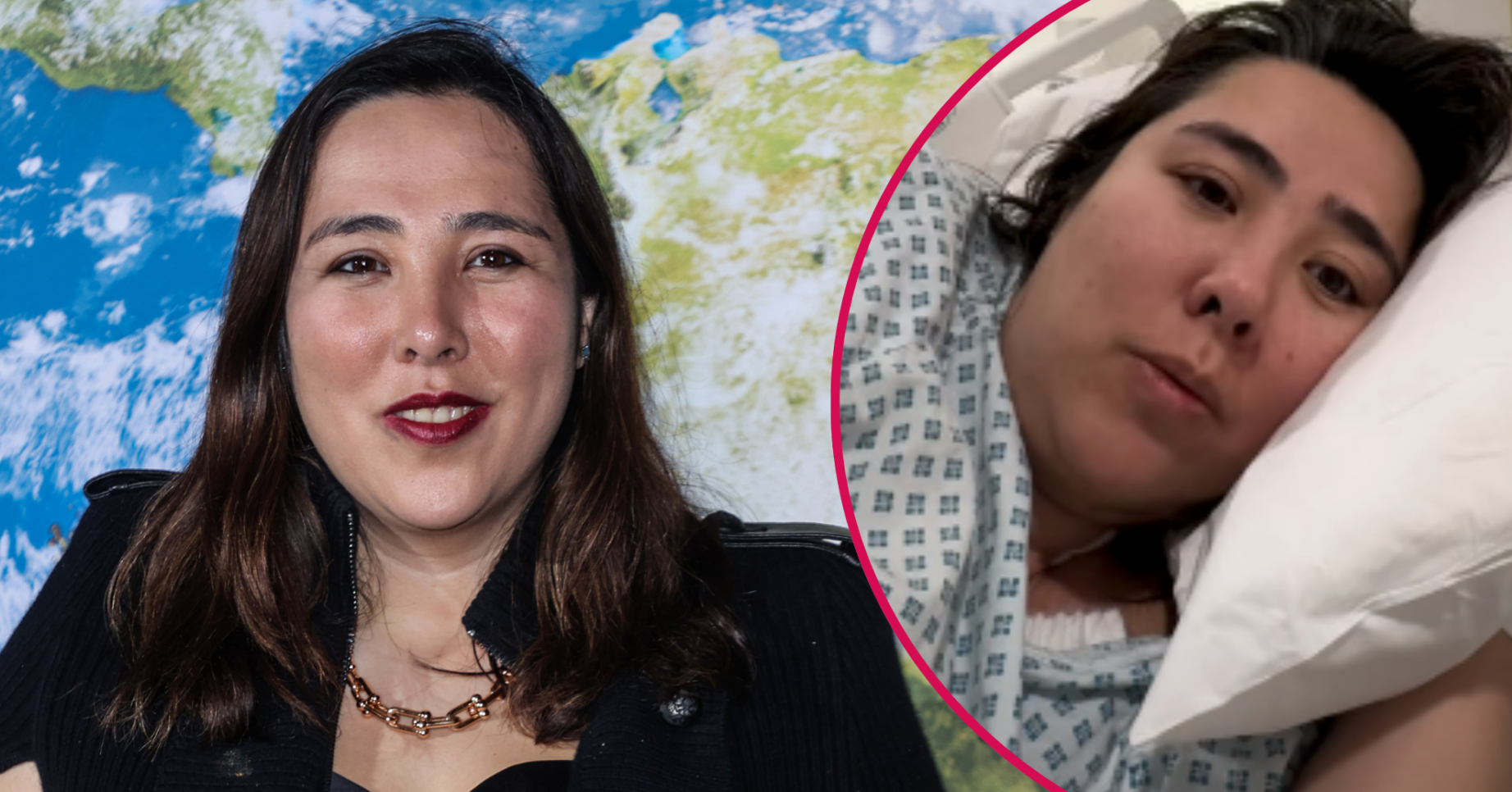 Michelle Elman on the red carpet and in hospital