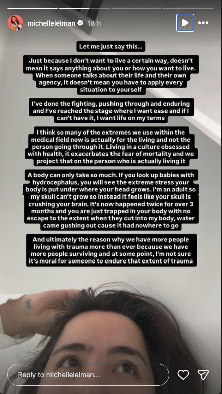 Michelle Elman's Instagram post