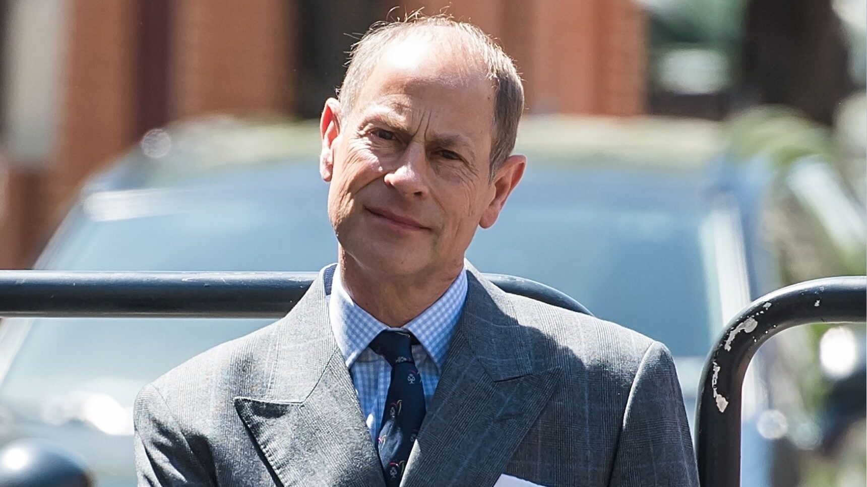 Prince Edward with serious expression