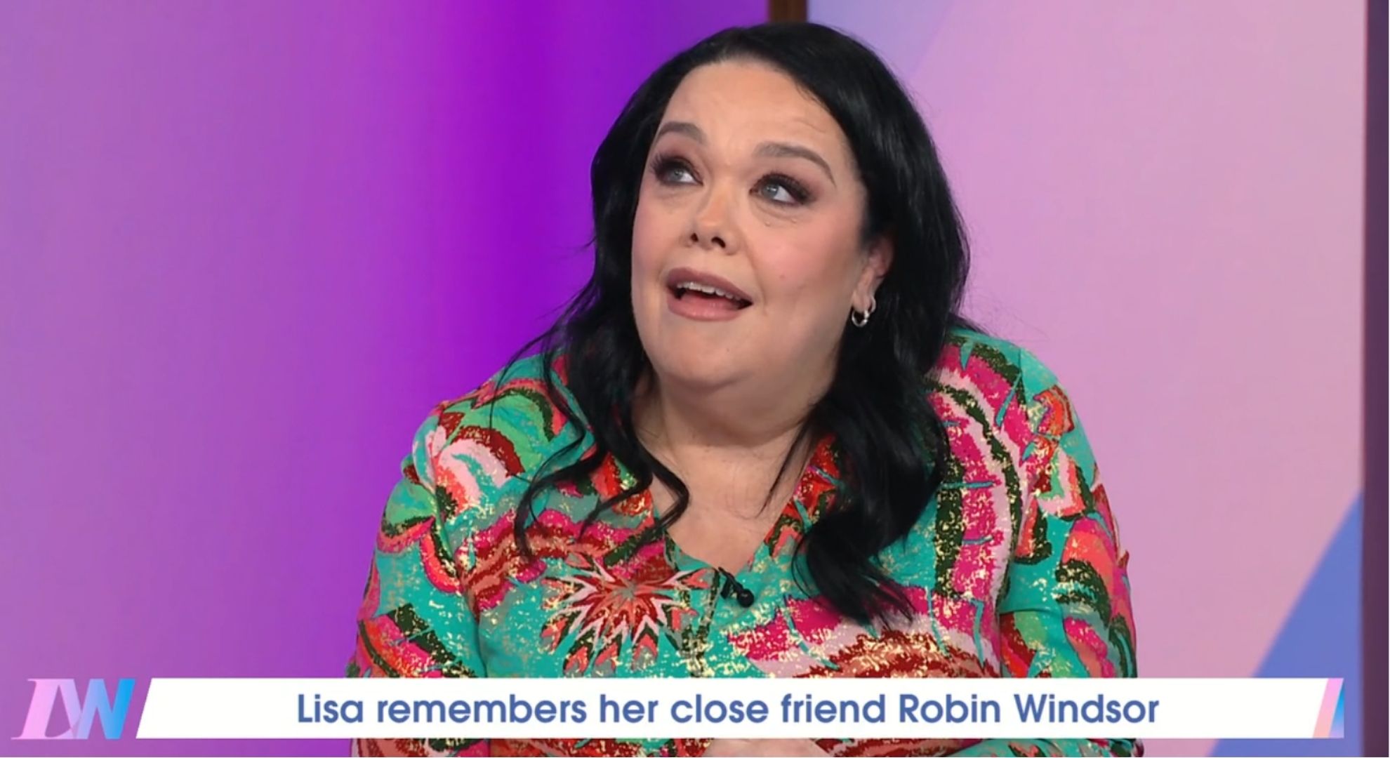Lisa Riley talking on Loose Women