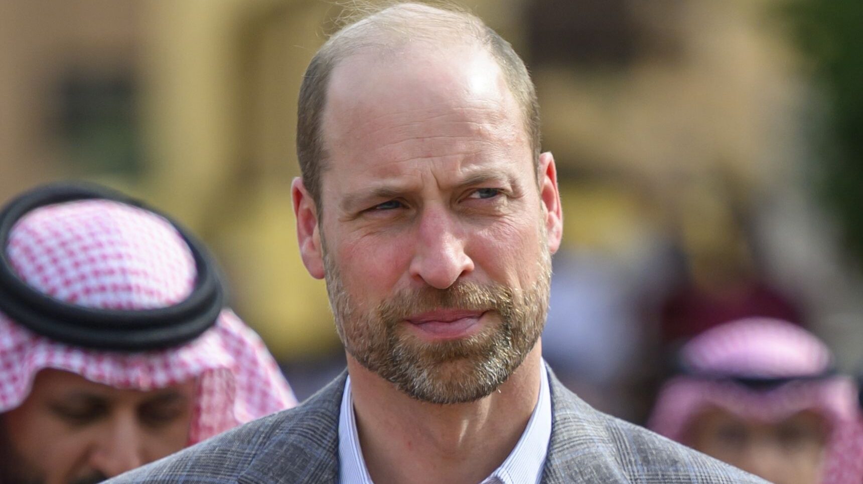 Prince William looking serious