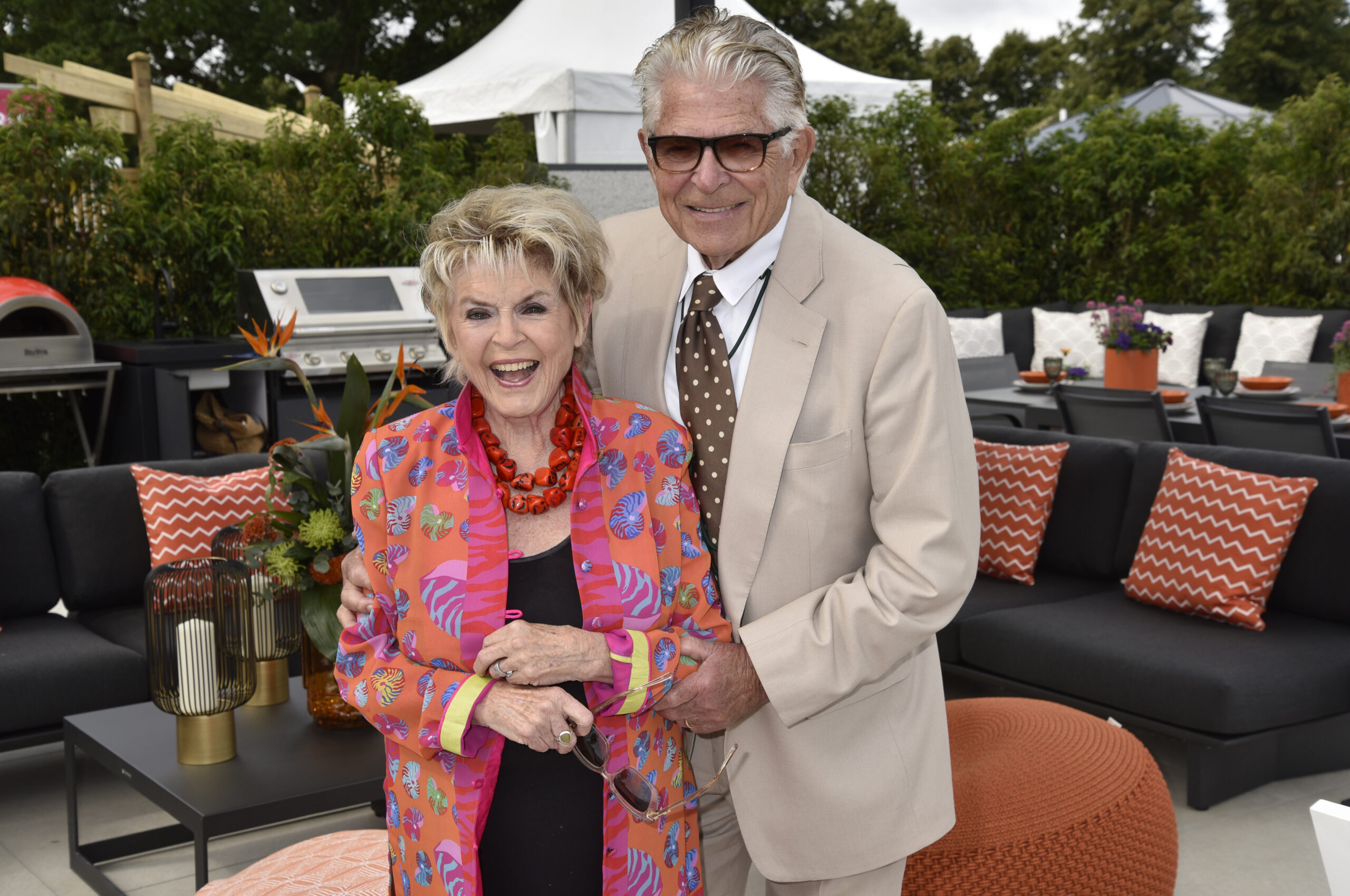 Gloria Hunniford with her husband at RHS Hampton Court