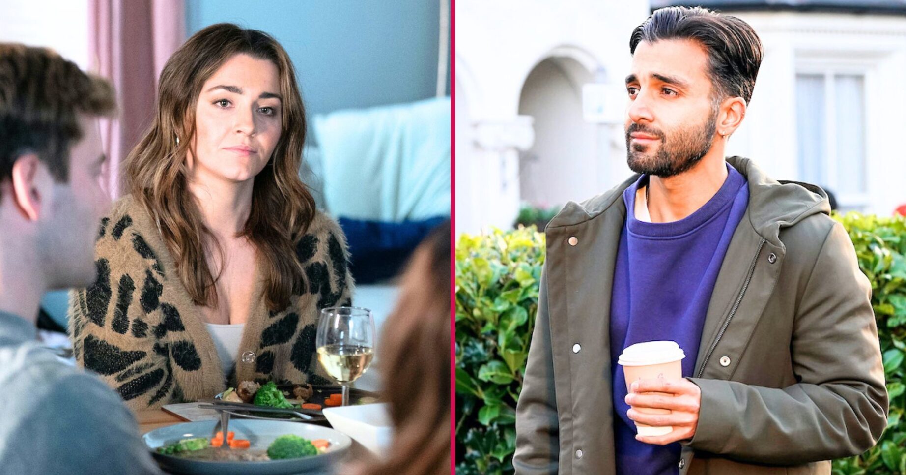 Split image of Penny and Vinny in EastEnders