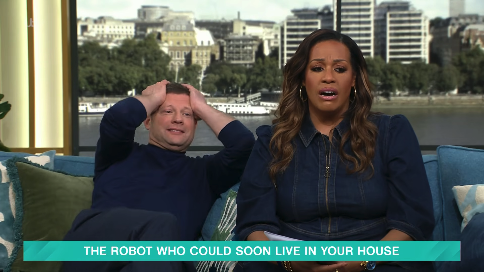 Dermot O'Leary and Alison Hammond looking shocked on This Morning