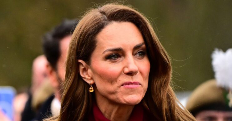 Kate Middleton looking serious