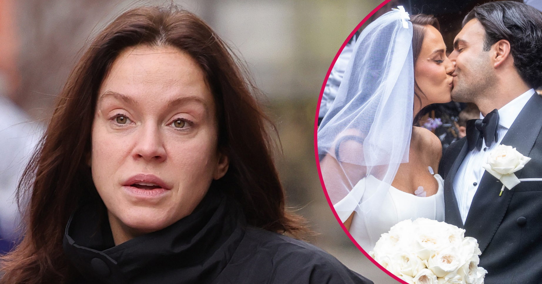 Vicky Pattison without makeup and with husband on wedding day kissing