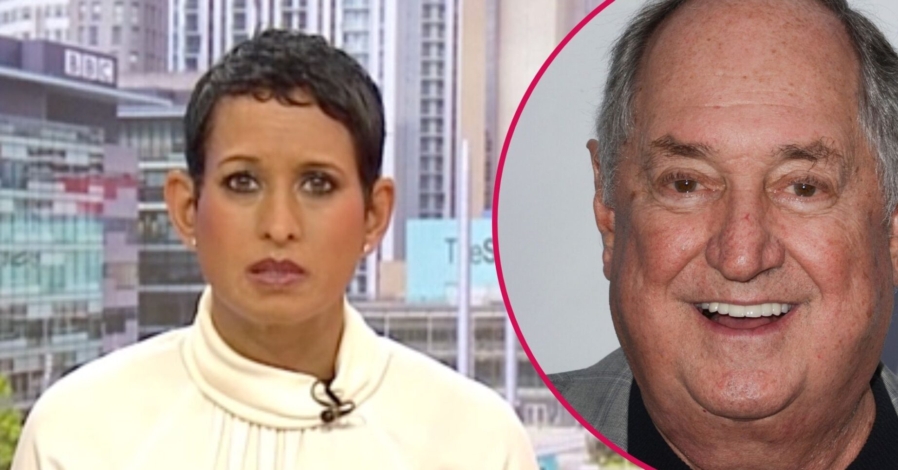 Naga Munchetty on BBC Breakfast / Neil Sedaka smiling