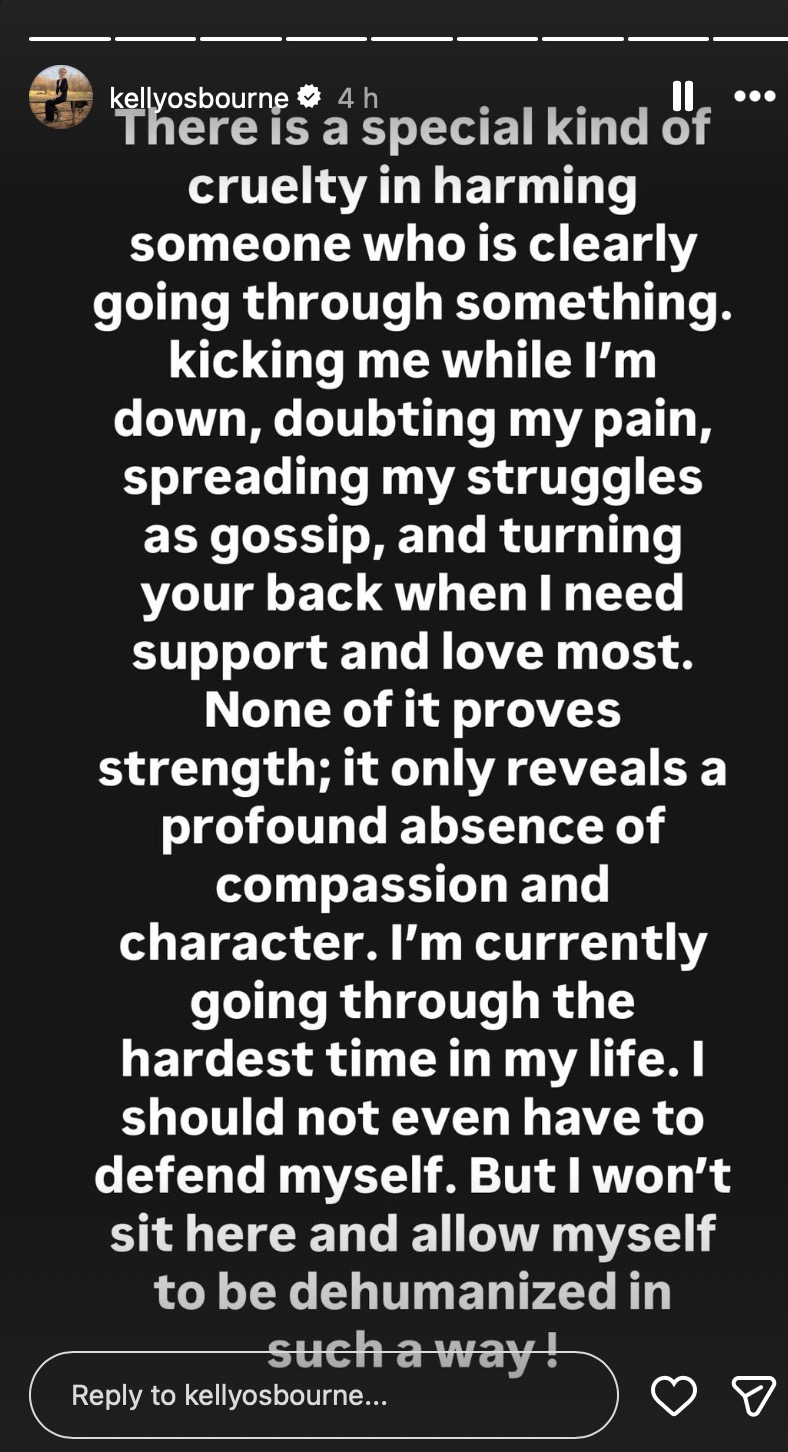 Kelly Osbourne Instagram Story