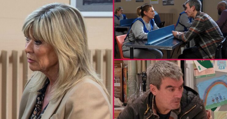 Kim, Moira and Cain in Emmerdale split pic (Credit: ITV/Comp ED!)