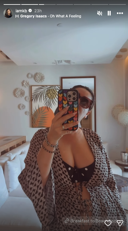 Kelly Brook mirror selfie in a bikini