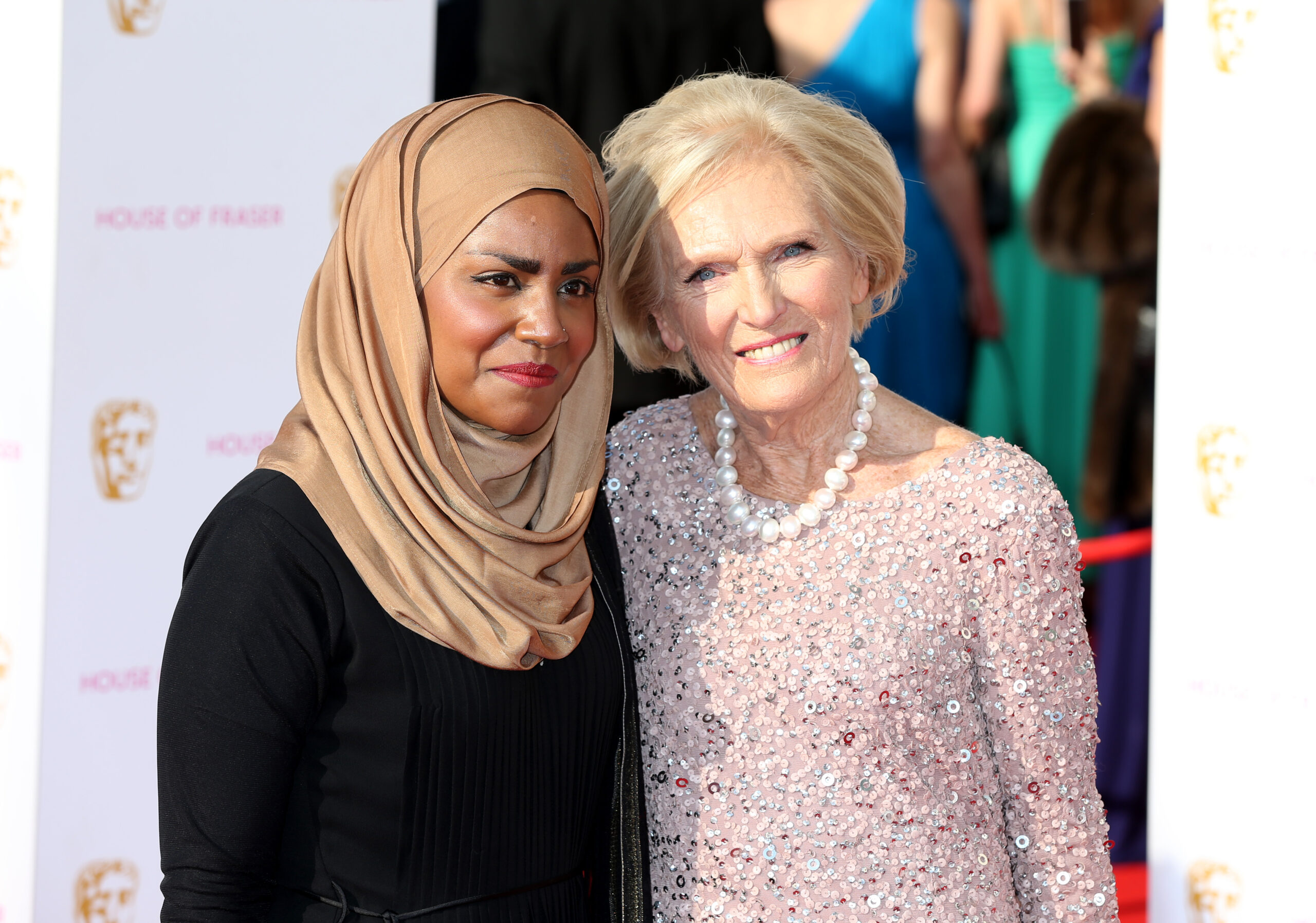 Nadiya Hussain and Mary Berry on the red carpet 