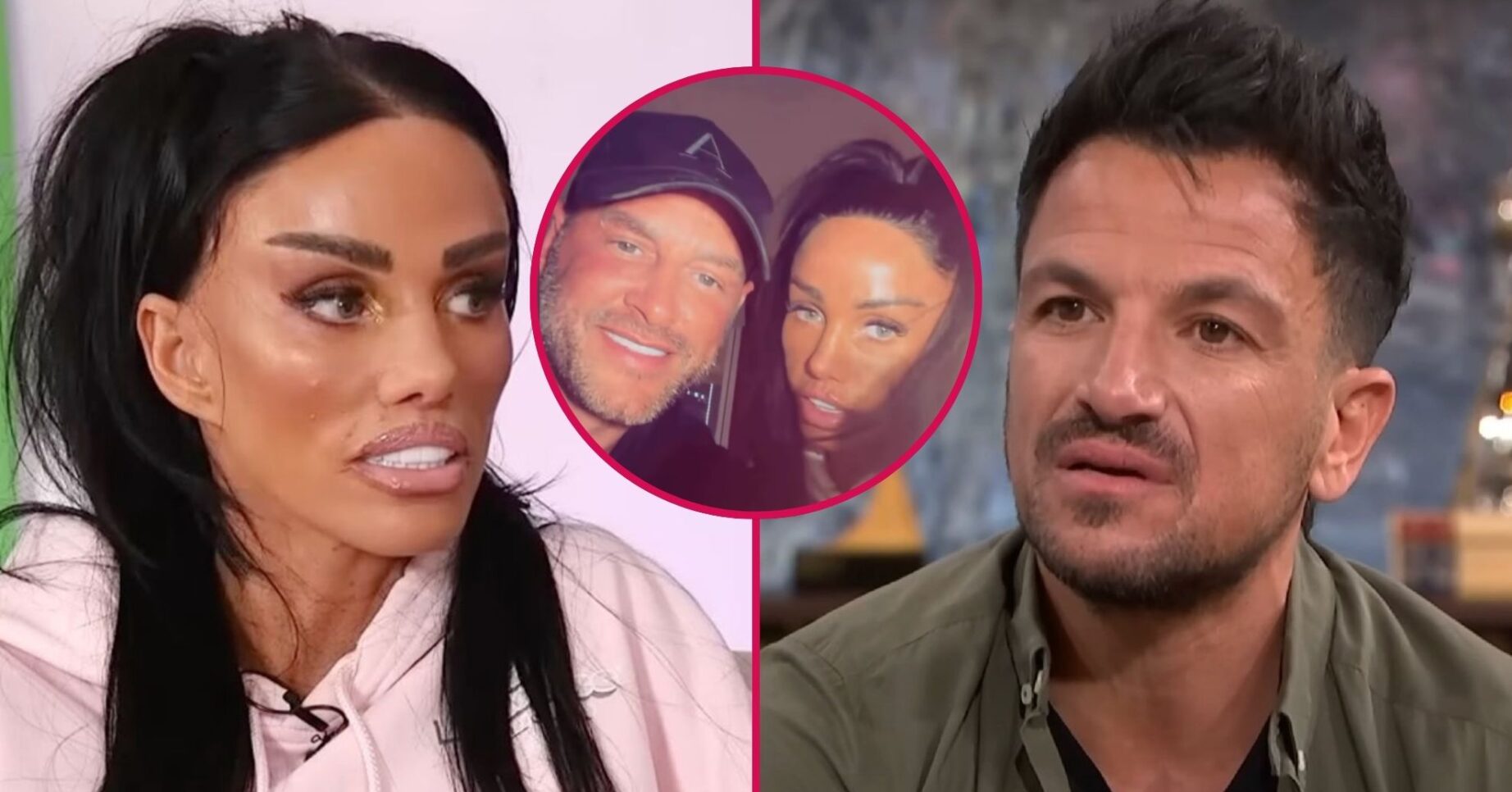 Katie Prince and Lee Andrews with Peter Andre