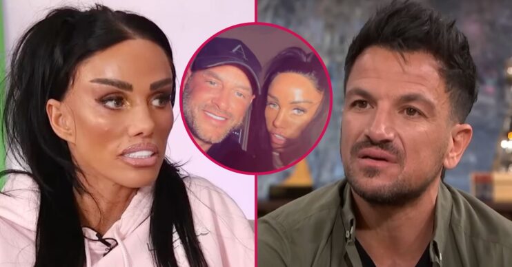 Katie Prince and Lee Andrews with Peter Andre