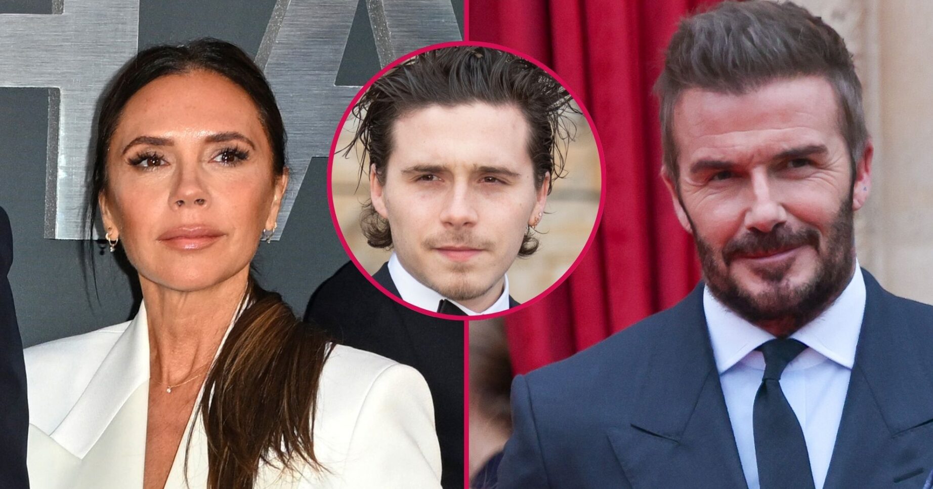 David, Brooklyn and Victoria Beckham