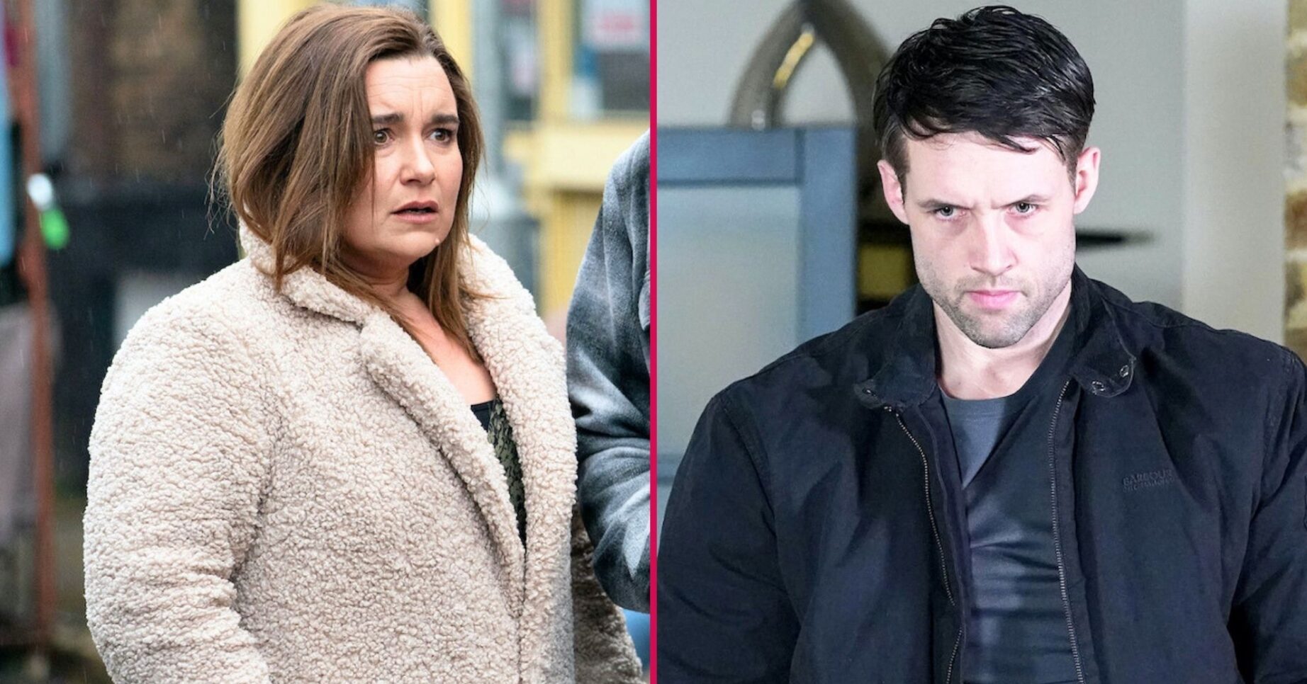 Mark and Vicki split image in EastEnders