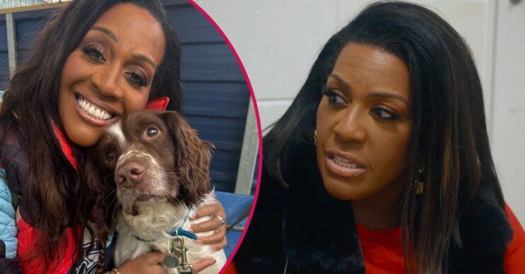 Alison Hammond smiling with dog / Alison Hammond on For the Love of Dogs