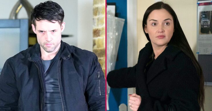 Mark and Lauren split image