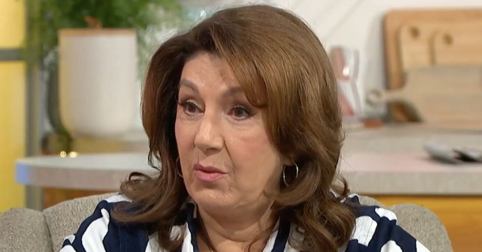 Jane McDonald looking serious