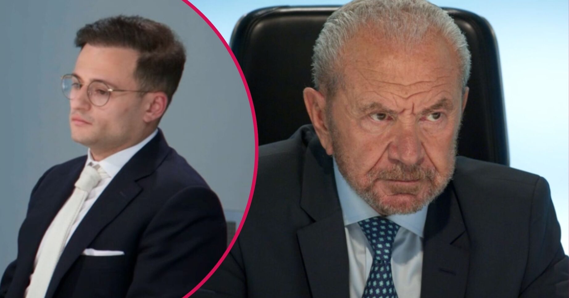 Lawrence and Lord Sugar in The Apprentice series 20