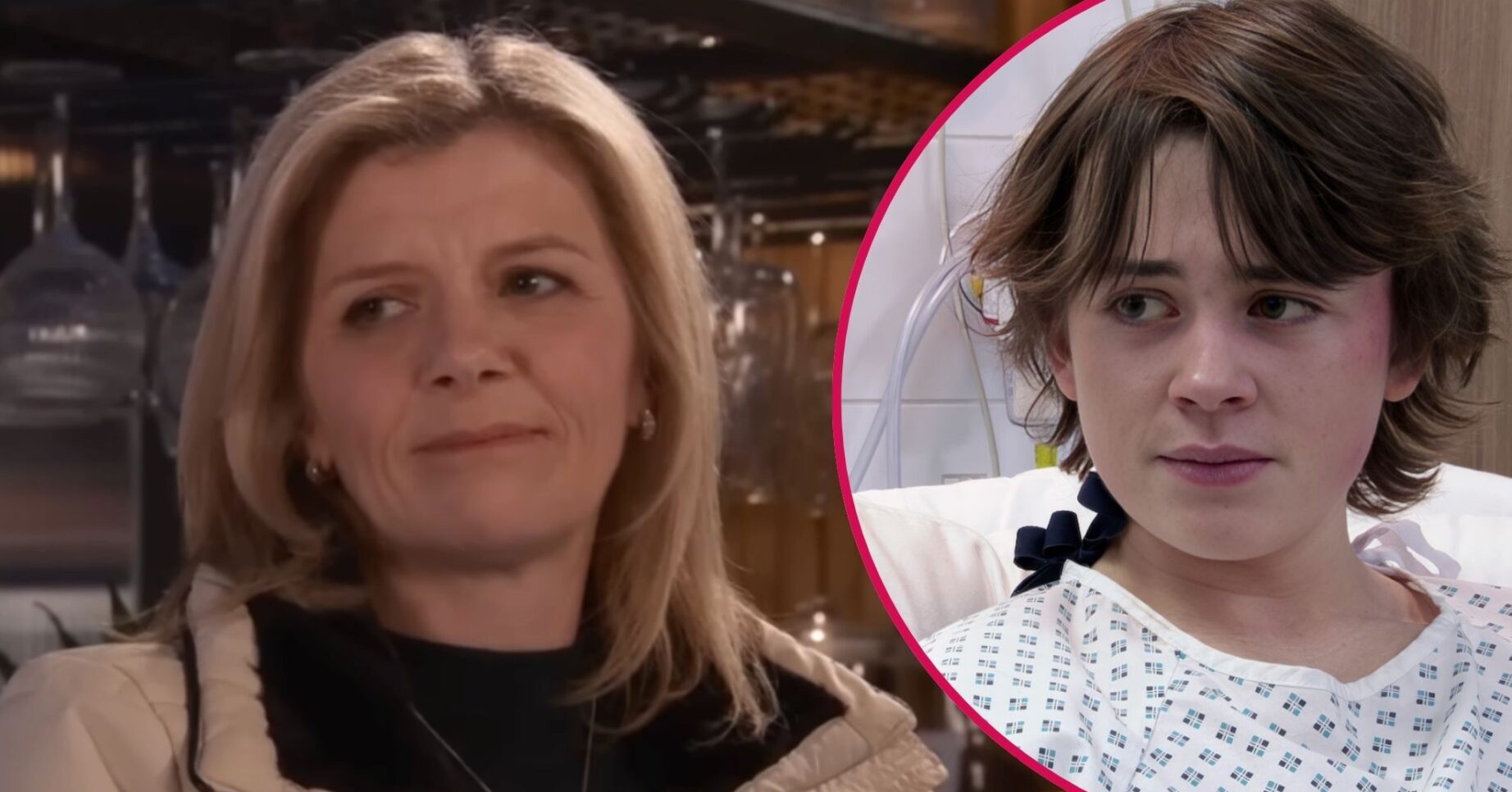 Corrie comp: Leanne suspicious / Sam in hospital