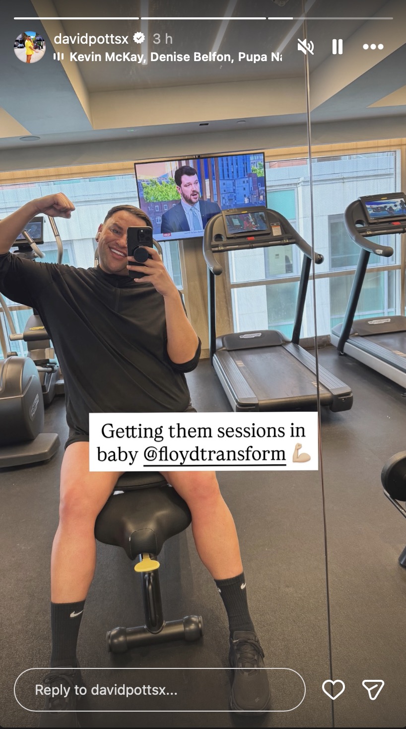 David Potts gym selfie