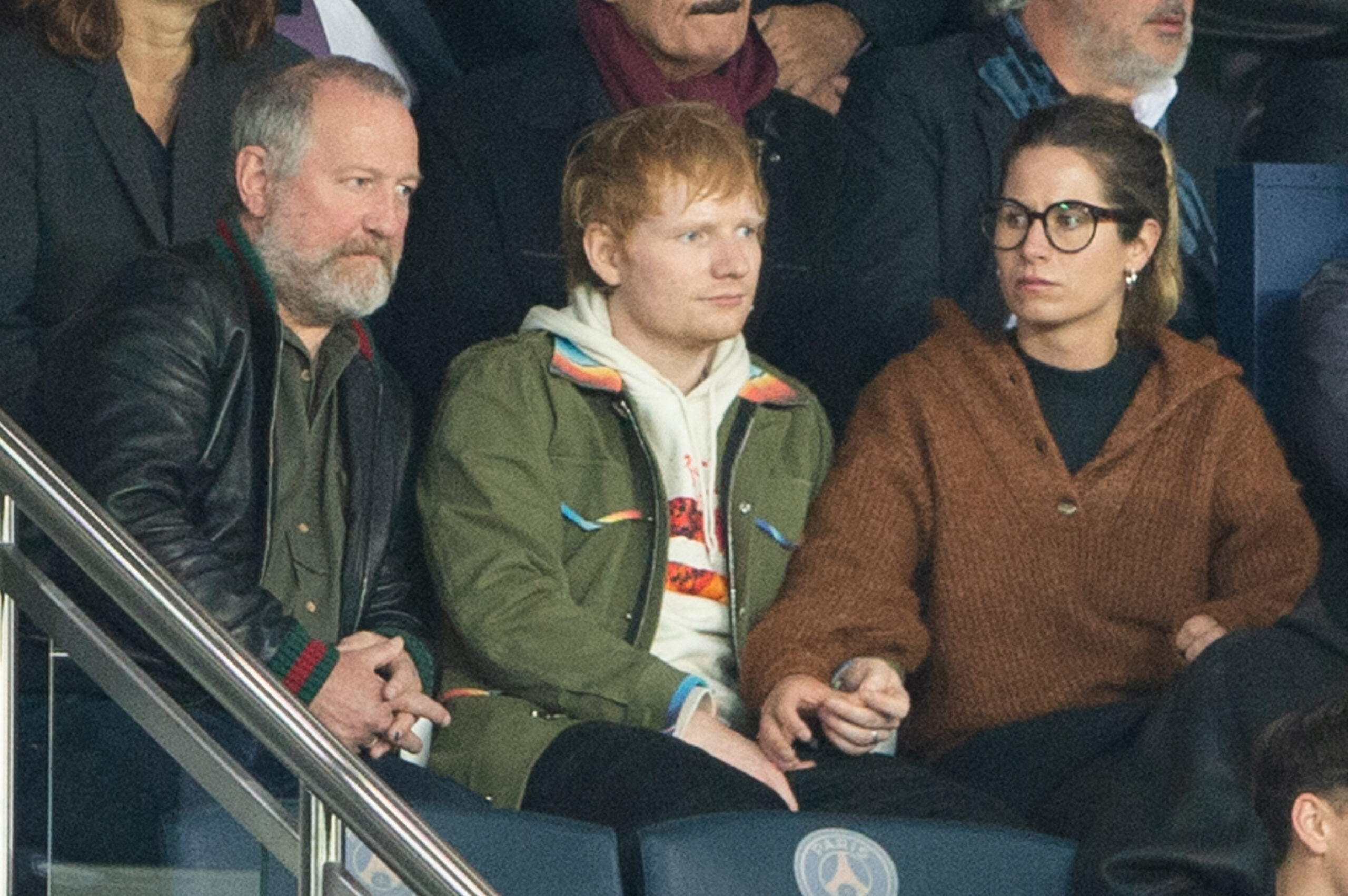 Ed Sheeran with wife Cherry at a sports event 