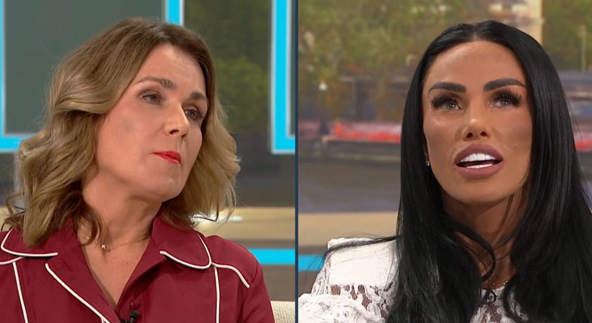 Susanna Reid interviewing Katie Price