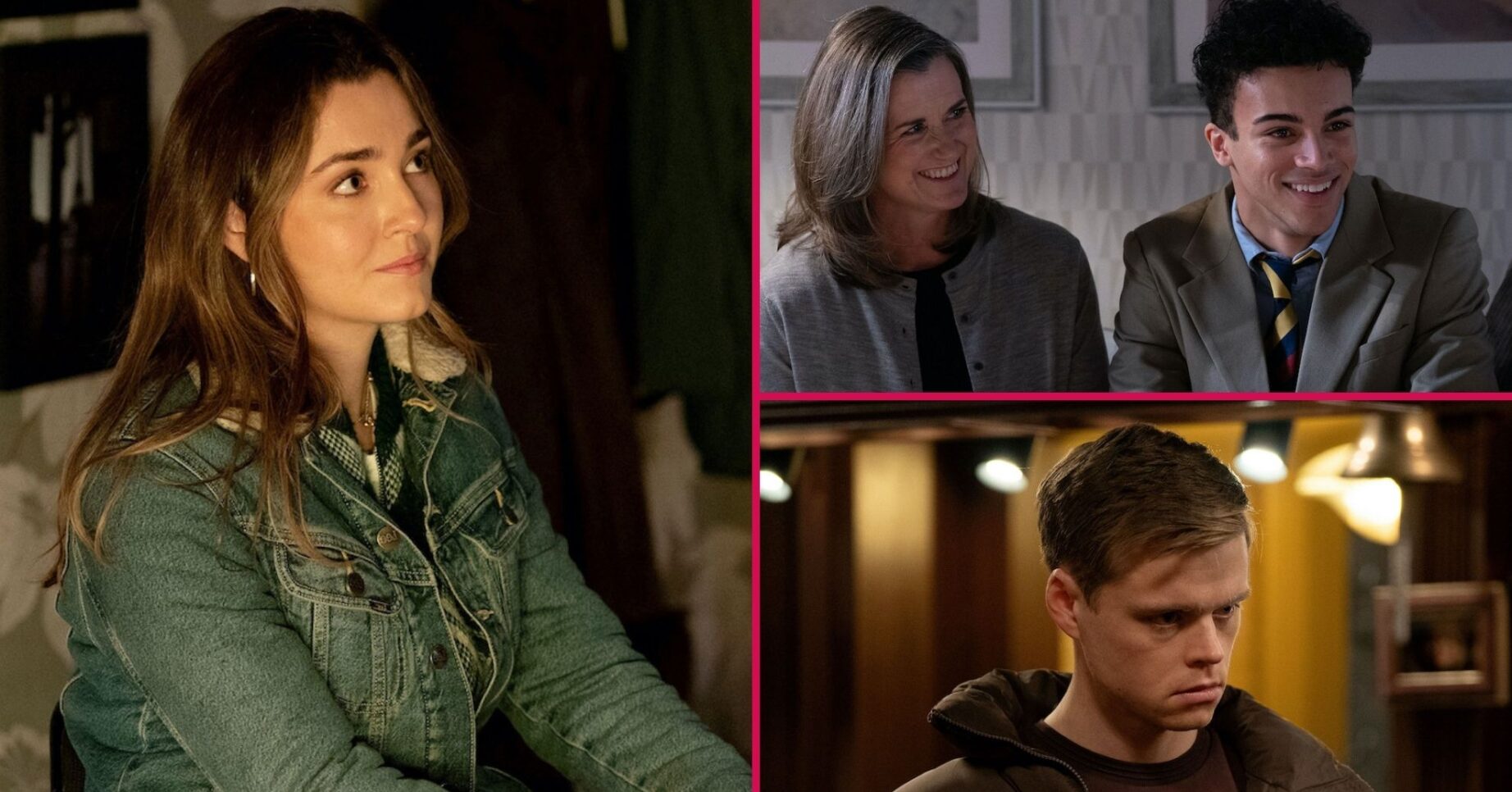 Penny, Oscar and Josh split image