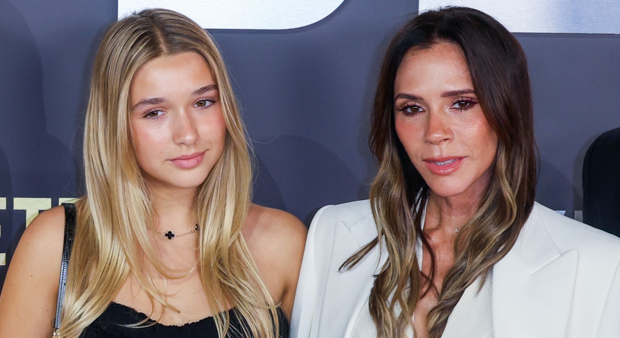 Harper and Victoria Beckham at event