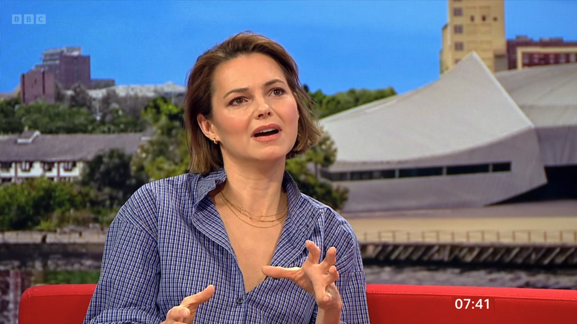 Kara Tointon speaking on BBC Breakfast